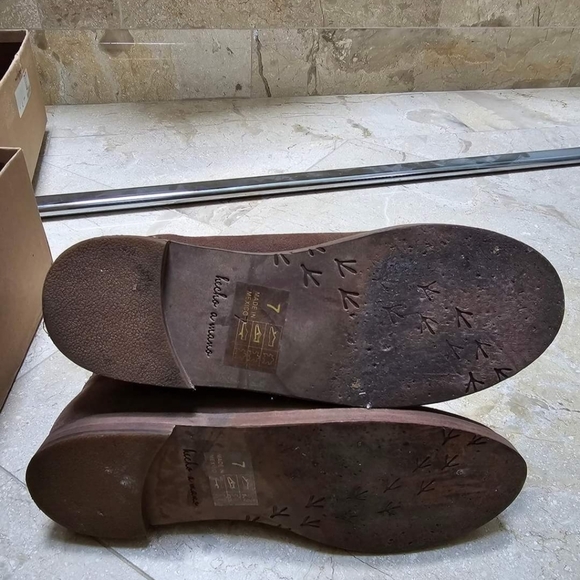 Beek Junco Brown Suede Studded Leather Slouch Booties - Picture 8 of 8